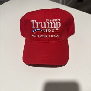 President Trump 2020 Keep America Great Red Embroidered Hat Cap NWOT